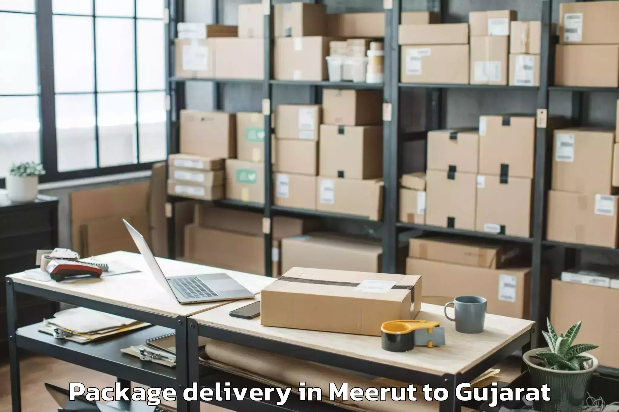 Book Meerut to Adalaj Package Delivery